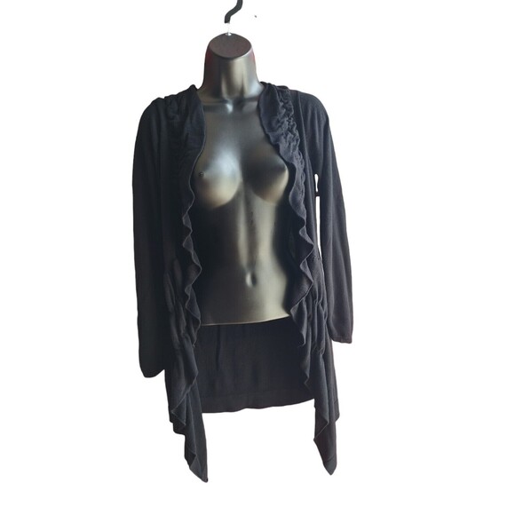 Matilda Jane Paint By Numbers Daybreak Ruffled Cardigan Black Size Med EUC - Picture 1 of 4